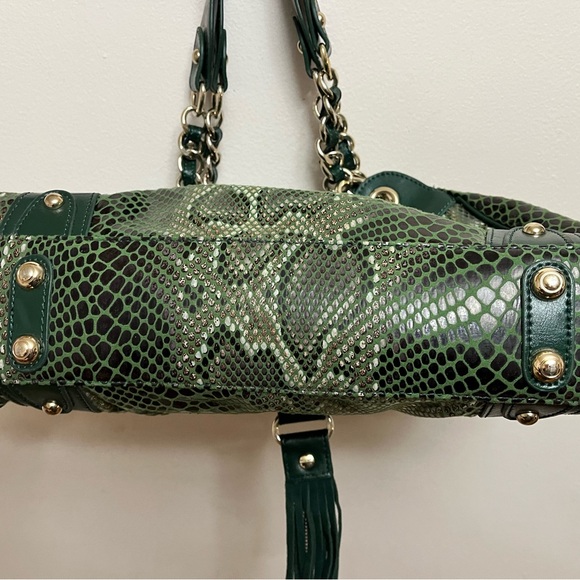 Sharif green faux snakeskin satchel - Picture 7 of 9
